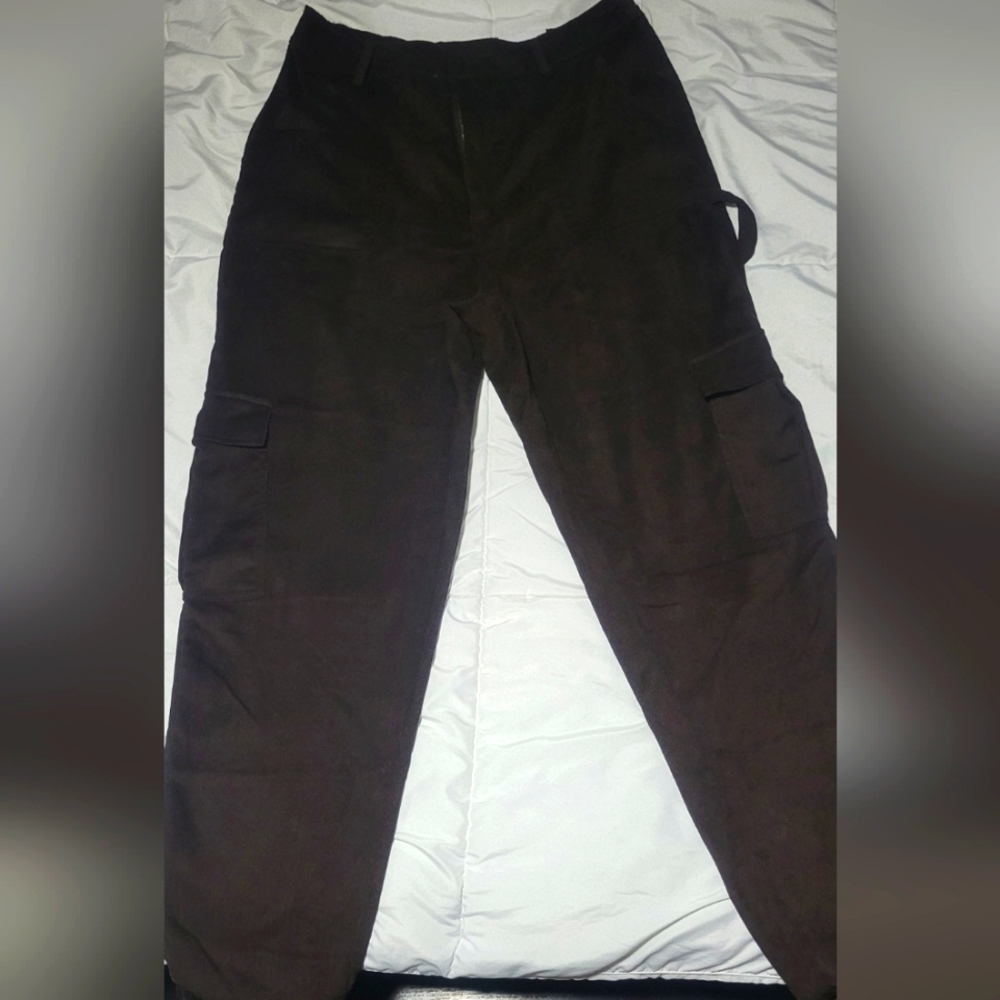 Ardene chocolate colour corduroy joggers